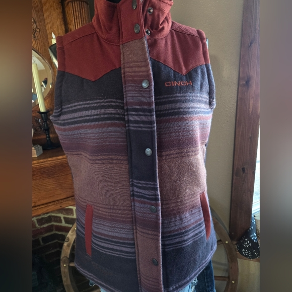 Cinch Striped Jacket in Red and Purple - Picture 1 of 1